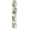 12 Pack: Multicolored Faceted Glass Rectangular Beads, 33mm by Bead Landing™
